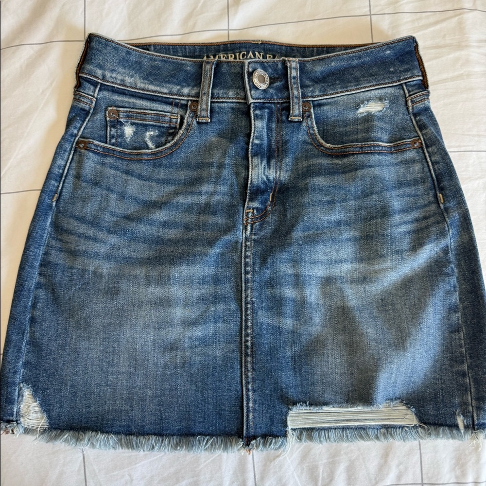 American Eagle Denim Super Stretch Mini Skirt